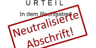Neutralisierte Abschrift
